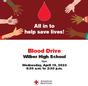 Blood Drive in honor of Lexand Baker today in the Elementary gym @ 8:30 am