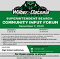 Superintendent Community Input Forum 12/7/23 (Auditorium) @ 7:00 p.m.